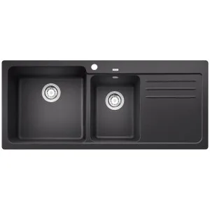 Blanco Bowl and 3/4 Inset Sink with Right Hand Drainer Anthracite NAYA8SK5 by Blanco, a Kitchen Sinks for sale on Style Sourcebook