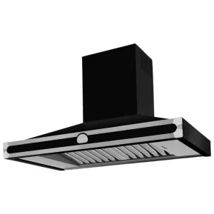 La Cornue Cornufe 110cm Canopy Rangehood Shiny Black with Brushed Nickel HS1MN21ET0 by La Cornue, a Rangehoods for sale on Style Sourcebook