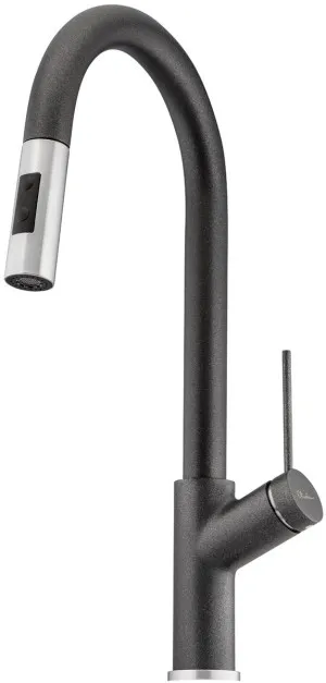 Oliveri Vilo Pull Out Tap Granite Black VT0426B-ST-BL by Oliveri, a Kitchen Taps & Mixers for sale on Style Sourcebook