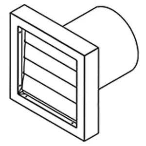 Qasair Back Draft Wall Vent Single Motor Ducting BDWV200 by Qasair, a Rangehoods for sale on Style Sourcebook