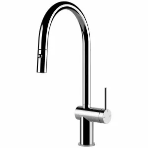 Gessi Inedito Pull Out Dual Function Spray Kitchen Mixer Tap Chrome 60413 by Gessi, a Kitchen Taps & Mixers for sale on Style Sourcebook