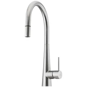 Oliveri Essente 316 Stainless Steel Goose Neck Pull Out Mixer - Stainless Steel SS31625 by Oliveri, a Kitchen Taps & Mixers for sale on Style Sourcebook