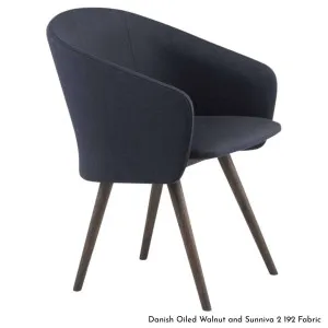 De La Espada Saia Dining Chair in Walnut Timber - Upholstery Range A - 406WA by De La Espada, a Chairs for sale on Style Sourcebook