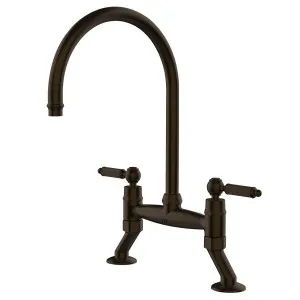 Turner Hastings Novanta Bridge Sink Mixer English Bronze NV508BM-EB by Turner Hastings, a Kitchen Taps & Mixers for sale on Style Sourcebook
