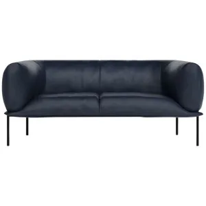 Molinari Rondo 2 Seater Max Sofa - Nobilis Leather Blue RDO2SFL8N44 by Molinari, a Sofas for sale on Style Sourcebook
