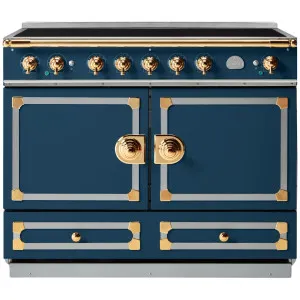 La Cornue Cornufe 110cm Induction Freestanding Oven Winter Sky with Polished Brass CFE110EIWS-BN by La Cornue, a Cooktops for sale on Style Sourcebook
