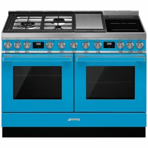 Smeg 120cm Portofino Pyrolytic Freestanding Dual Fuel Oven/Stove CPF120IGMPTA by Smeg, a Cooktops for sale on Style Sourcebook
