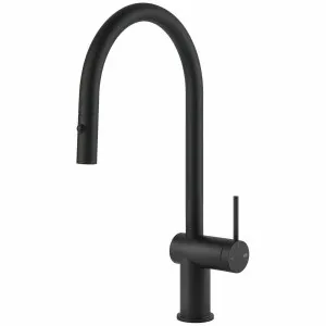 Gessi Inedito Pull Out Dual Function Spray Kitchen Mixer Tap Black 60413B by Gessi, a Kitchen Taps & Mixers for sale on Style Sourcebook
