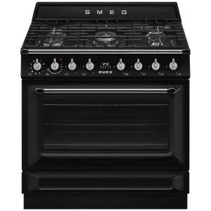 Smeg Victoria Series 90cm Dual Fuel Upright Oven/Stove TRA90GMBL by Smeg, a Cooktops for sale on Style Sourcebook