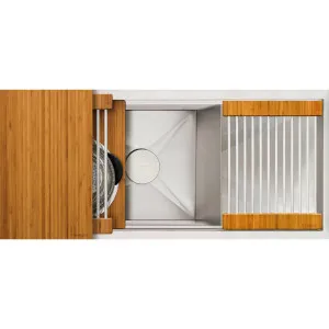 The Galley Ideal WorkStation 30S + DryDock Kit Bamboo IWS-30-S-DD-12-S-BA by The Galley, a Kitchen Sinks for sale on Style Sourcebook
