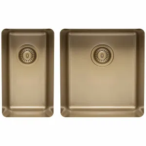 Titan Small and Medium Bowl Sink Pearl Gold TSPG2840 by Titan, a Kitchen Sinks for sale on Style Sourcebook
