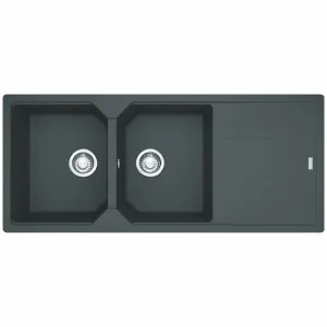 Franke Urban Fragranite Onyx Double Bowl Sink UBG621ON by Franke, a Kitchen Sinks for sale on Style Sourcebook