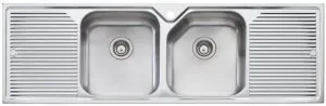 Oliveri Nu-Petite Double Bowl Double Drainer Sink NP6531TH by Oliveri, a Kitchen Sinks for sale on Style Sourcebook