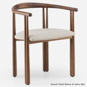 De La Espada Elliot Dining Chair in Walnut Timber - Upholstery Range B - 050WB by De La Espada, a Chairs for sale on Style Sourcebook