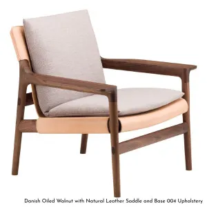 De La Espada Sela Lounge Chair with Wide Arms and Balboa Upholstery - Walnut 124WSZB by De La Espada, a Chairs for sale on Style Sourcebook