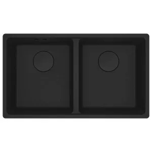 Franke Maris 350mm Double Bowl Topmount Sink with Extension Drainer Matte Black MRG620-3535MBFPC by Franke, a Kitchen Sinks for sale on Style Sourcebook