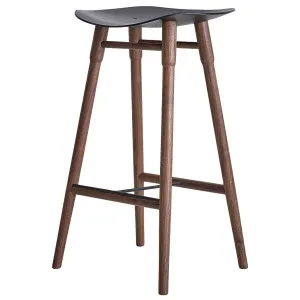 Mr Frag Dowel Stool 640 - Walnut and Black Seat DOWEL640-5 by Mr Frag, a Chairs for sale on Style Sourcebook