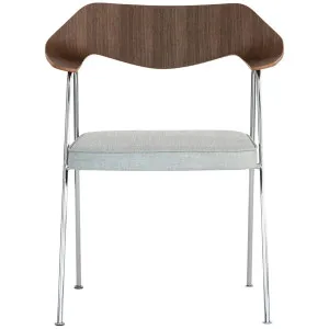 Case Furniture 675 Armchair in Walnut - Chrome Frame and Elum Light Fabric RD301W2ELUM5CHR by Case Furniture, a Chairs for sale on Style Sourcebook