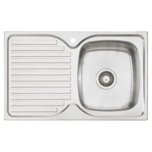 Oliveri Endeavour Single Bowl Topmount Sink with Left Hand Drainer EE22 by Oliveri, a Kitchen Sinks for sale on Style Sourcebook
