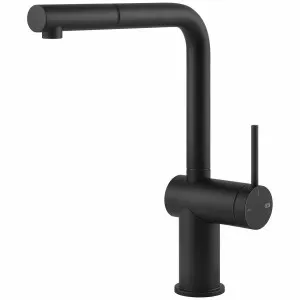 Gessi Inedito Pull Out Kitchen Mixer Tap Black 60403B by Gessi, a Kitchen Taps & Mixers for sale on Style Sourcebook
