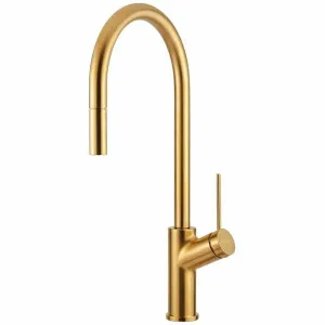 Oliveri Vilo Pull Out Mixer Tap Gold VT0398B-AU by Oliveri, a Kitchen Taps & Mixers for sale on Style Sourcebook
