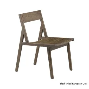 De La Espada 98.6F Outdoor Dining Chair - Oak with Black Oil Finish 575-98-6F by De La Espada, a Chairs for sale on Style Sourcebook