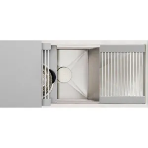 The Galley Ideal WorkStation 30S + DryDock Kit Gray Resin IWS-30-S-DD-12-S-GR by The Galley, a Kitchen Sinks for sale on Style Sourcebook