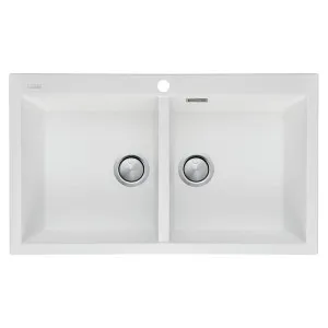 Oliveri Santorini Double Bowl Topmount Sink ST-WH1564OF by Oliveri, a Kitchen Sinks for sale on Style Sourcebook