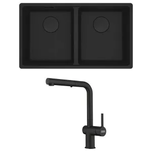 Franke Maris Sink and Tap Pack Matte Black MRG120MBTA7721B by Franke, a Kitchen Sinks for sale on Style Sourcebook