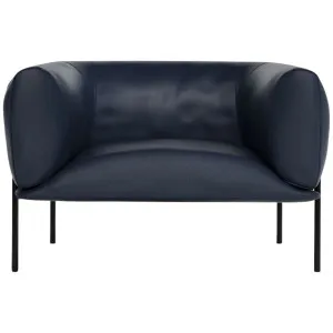 Molinari Rondo Armchair - Nobilis Leather Blue RDOARMCHL8N44 by Molinari, a Chairs for sale on Style Sourcebook