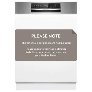 Bosch 60cm Series 8 Semi Integrated Dishwasher Brushed Steel SBI8ECS01A by Bosch, a Dishwashers for sale on Style Sourcebook