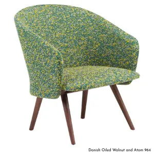 De La Espada Saia Lounge Chair in Walnut Timber - Upholstery Range A - 407WA by De La Espada, a Chairs for sale on Style Sourcebook