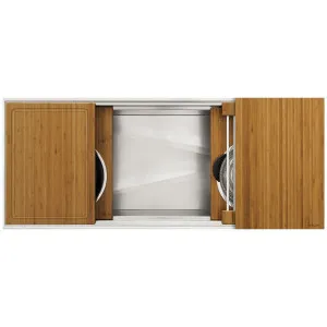 The Galley Ideal ThinTop Workstation 4S Natural Golden Bamboo IWS-4-S-TT-BA by The Galley, a Kitchen Sinks for sale on Style Sourcebook