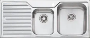 Oliveri Nu-Petite 1 and 3/4 Bowl Left Hand Drainer Topmount Sink NP612 by Oliveri, a Kitchen Sinks for sale on Style Sourcebook