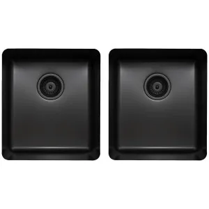 Titan Medium and Medium Double Bowl Sink TSBS4040 by Titan, a Kitchen Sinks for sale on Style Sourcebook