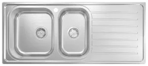 Abey Euronox 1 and 1/2 Bowl Right Hand Drainer Sink EUA180L by Abey, a Kitchen Sinks for sale on Style Sourcebook