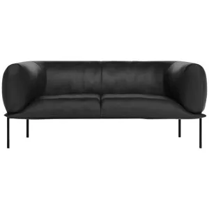 Molinari Rondo 2 Seater Max Sofa - Club Leather Black RDO2SFL4C014 by Molinari, a Sofas for sale on Style Sourcebook