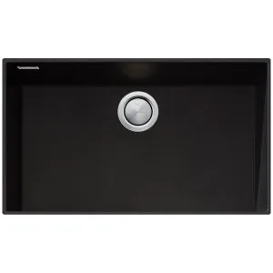 Oliveri Santorini Mega Bowl Undermount Sink Black ST-BL1590UOF by Oliveri, a Kitchen Sinks for sale on Style Sourcebook