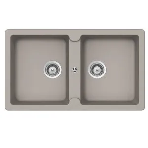 Abey Schock Typos N200 Double Bowl Sink with No Taphole - Concrete TN200C-NTH by Abey, a Kitchen Sinks for sale on Style Sourcebook
