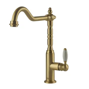 Turner Hastings Providence Single Sink Mixer Brushed Brass PR406SM-BB by Turner Hastings, a Kitchen Taps & Mixers for sale on Style Sourcebook