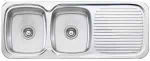 Oliveri Lakeland Double Bowl Right Hand Drainer Sink LL156 by Oliveri, a Kitchen Sinks for sale on Style Sourcebook