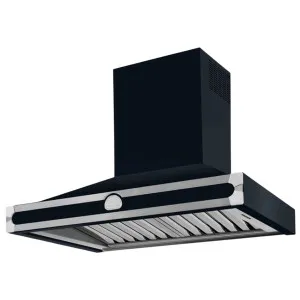 La Cornue Albertine 90cm Canopy Rangehood Dark Navy Blue with Brushed Nickel HS9DN21ET0 by La Cornue, a Rangehoods for sale on Style Sourcebook