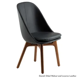 De La Espada Solo Wide Dining Chair in Walnut Timber - Upholstery Range A 750SWA by De La Espada, a Chairs for sale on Style Sourcebook