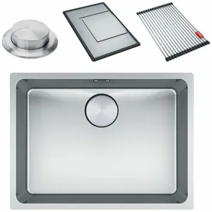 Franke Mythos 550mm Single Bowl Undermount Sink with Accessories MYX110-55FPC by Franke, a Kitchen Sinks for sale on Style Sourcebook