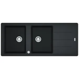 Franke Basis Matte Black Double Bowl Sink BFG621MBFPC by Franke, a Kitchen Sinks for sale on Style Sourcebook