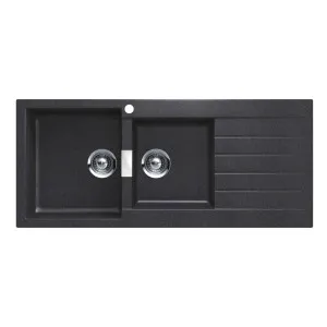 Abey Schock Signus 1& 3/4 Left Hand Bowl Sink with 1 Taphole - Magma D200BL by Abey, a Kitchen Sinks for sale on Style Sourcebook