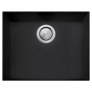 Oliveri Santorini Single Bowl Undermount Sink Black ST-BL1560U by Oliveri, a Kitchen Sinks for sale on Style Sourcebook