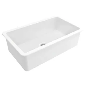 Turner Hastings Cuisine 81 x 48 Fine Fireclay Single Bowl Sink Gloss White CU81FS by Turner Hastings, a Kitchen Sinks for sale on Style Sourcebook