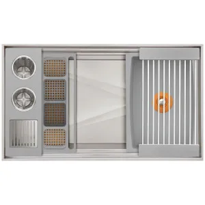 The Galley Ideal ThinTop WashStation 3S Exclusive Gray Resin IWA-3-S-TT-GR by The Galley, a Kitchen Sinks for sale on Style Sourcebook