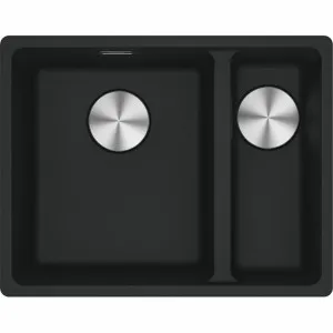 Franke Maris 340/150mm 1 and 1/2 Bowl Right Topmount Sink with Extension Drainer Matte Black MRG660-SBRMBFPC by Franke, a Kitchen Sinks for sale on Style Sourcebook